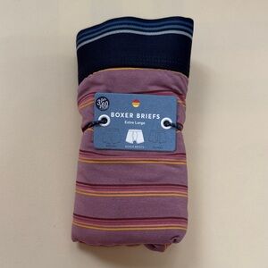 Marine Layer Striped Boxer Briefs - Purple and Blue